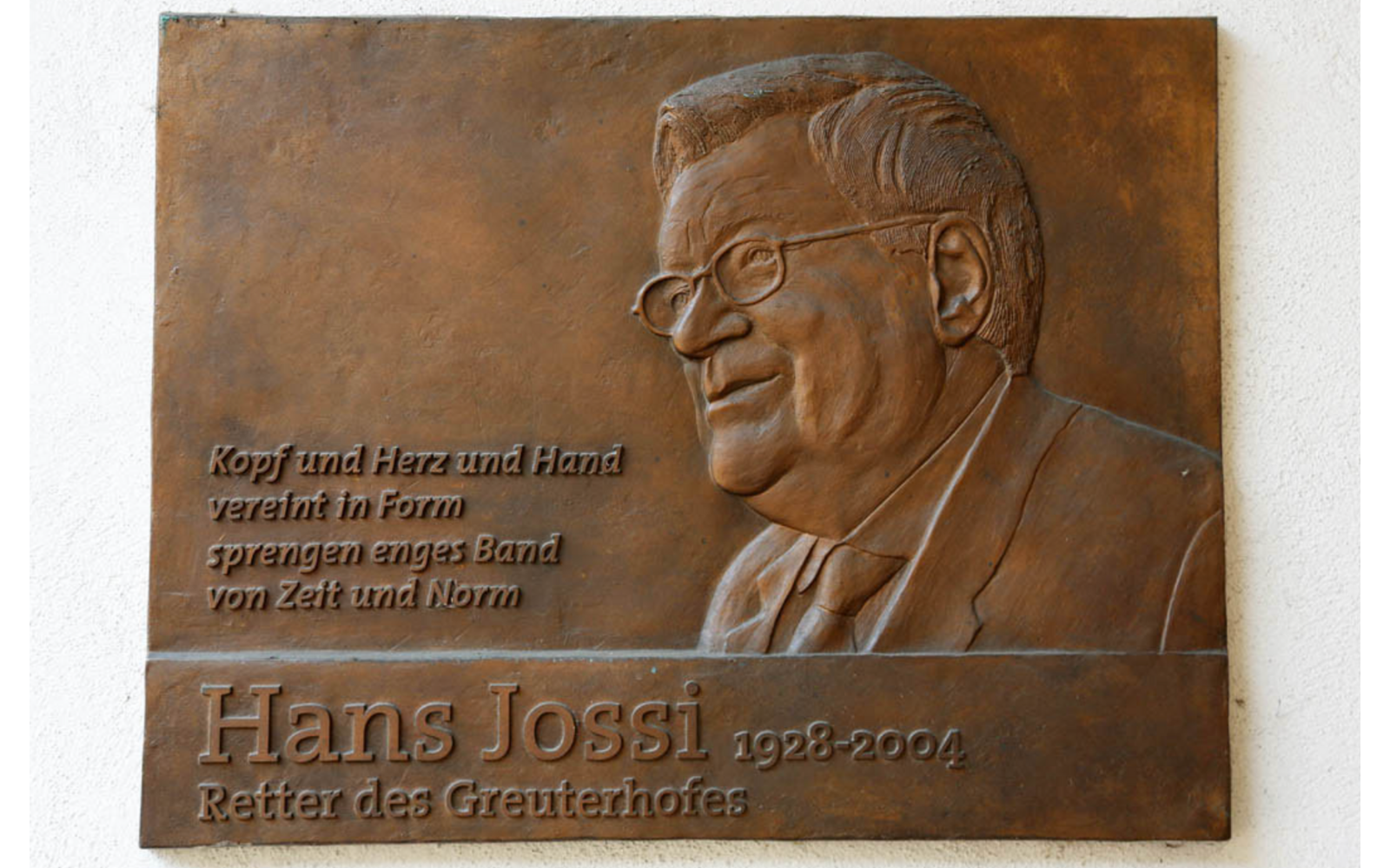 Hans Jossi Bronze Relief
